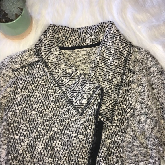 LUCKY BRAND | Sweater Jacket Black Cream Women’s Size Large - Picture 2 of 8